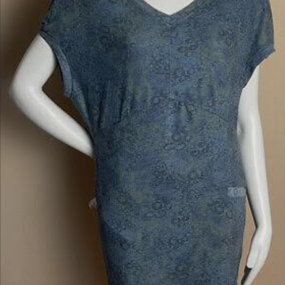 Anthropologie Slate Blue Tunic Top